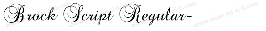 Brock Script Regular字体转换